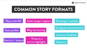 common story formats content marketing